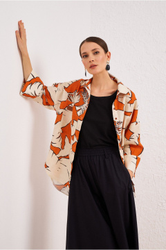 Блуза мультиколор яркая на лето из текстиля BURVIN 9537-51 - фото 3