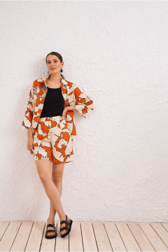 Блуза мультиколор яркая на лето из текстиля BURVIN 9537-51 - фото 1