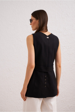 Летний текстильный черный жилет для стильных сочетаний BURVIN 9547-76 - фото 5