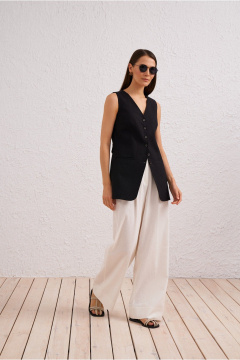 Летний текстильный черный жилет для стильных сочетаний BURVIN 9547-76 - фото 4