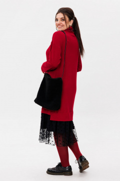 Красное платье-футляр, демисезон, стиль на каждый день Anelli 1520 марс - фото 3