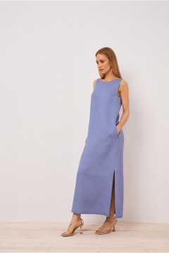 Платье голубой и фиолетовый в стиле на каждый день из текстиля BURVIN 9570-81 - фото 1