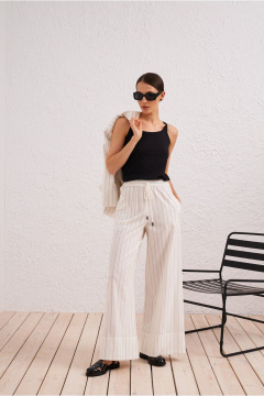 брюки классические белые на каждый день из текстиля BURVIN 9576-11 - фото 2