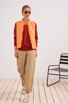 Летний плащёвый оранжевый жилет для ярких образов BURVIN 9583-76 - фото 2