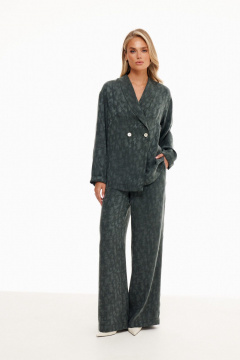 Брюки и удлиненный жакет прямого кроя из текстиля Prestige 5202 темная_полынь - фото 1