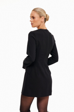 Платье мини приталенного силуэта с длинным рукавом Prestige 5216 черный - фото 2