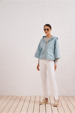 брюки белые из хлопка на каждый день из текстиля BURVIN 9610-11 - фото 1