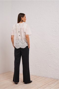 Блуза на каждый день из текстиля с коротким рукавом BURVIN 9619-51 - фото 2