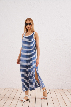 Платье из трикотажа на каждый день, синий BURVIN 9621-81 - фото 1