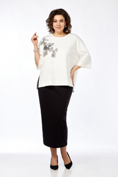 Двухпредметный комплект из джемпера и юбки из трикотажа для повседневных образов Jurimex 3267 - фото 1