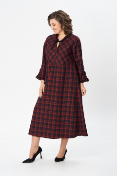 Платье А-силуэта с подрезами и рюшами Avenue 0136 - фото 2