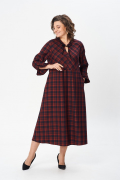 Платье А-силуэта с подрезами и рюшами Avenue 0136 - фото 1