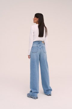 Летний трикотажный белый джемпер в стиле на каждый день BURVIN 9723-78 - фото 2