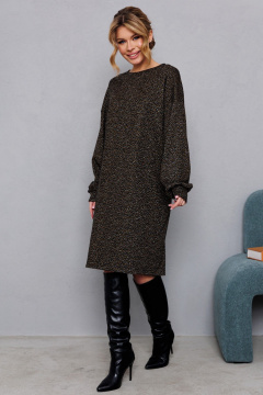 Платье демисезонное трикотажное без подкладки AMORI 9832 рыжая_точка - фото 1