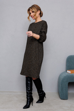 Платье демисезонное трикотажное без подкладки AMORI 9832 рыжая_точка - фото 3