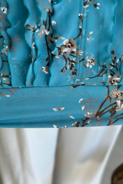 Блуза женская прямая из трикотажа для праздников и офиса LindaLux 483 голубая_сакура - фото 5