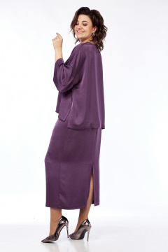 Блуза и юбка нарядный костюм фиолетовый текстиль Jurimex 3264-3 - фото 4