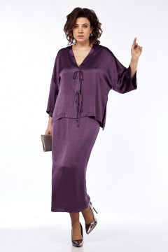 Блуза и юбка нарядный костюм фиолетовый текстиль Jurimex 3264-3 - фото 1