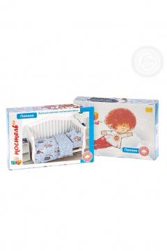 Комплект постельного белья из хлопка с наволочкой  голубой АРТПОСТЕЛЬ 922 лучик - фото 5