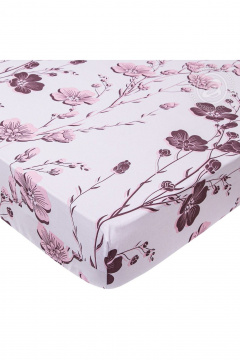 Розовый комплект постельного белья на резинке из поплина АРТПОСТЕЛЬ 932 ночка - фото 4