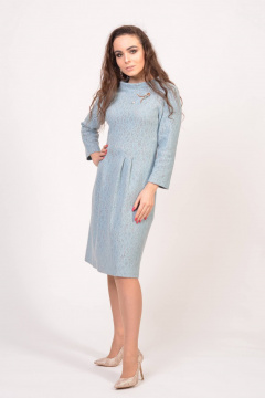 Платье трикотажное миди с рукавами 7/8 для любого случая Domna 446 - фото 1