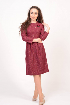 Платье трикотажное миди с застежкой-молнией для универсального образа Domna 448(170) - фото 1