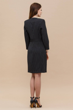 Двубортное платье пиджак в полоску с поясом для офиса и праздников Domna 480(164) - фото 3