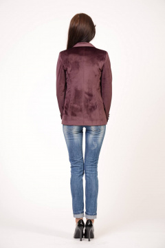 Жакет из велюра красный приталенный для ежедневных образов Domna 8411(170) - фото 5