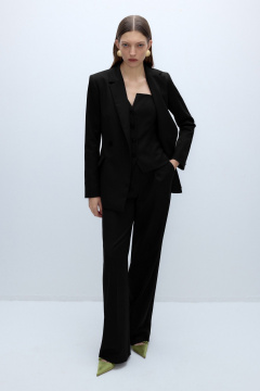 Костюм-тройка из текстиля: жакет, топ-корсет и брючный комплект PiRS 5661 черный - фото 3