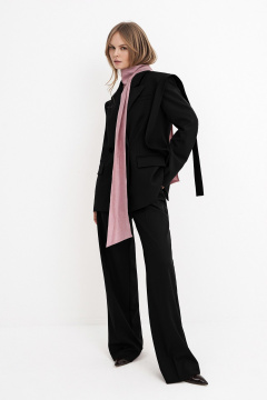 Деловой костюм-двойка из текстильного жакета и брюк PiRS 5764 черный - фото 5
