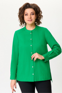 Зеленая блуза на каждый день с длинными рукавами DaLi 5373 зелень - фото 1