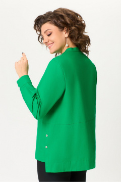Зеленая блуза на каждый день с длинными рукавами DaLi 5373 зелень - фото 3