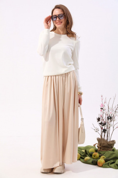 Юбка макси на резинке расширенная NikVa 559-4 шампанское - фото 2