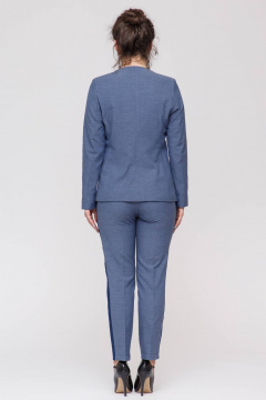 Классический брючный костюм из вискозы с лампасами и приталенным пиджаком Domna 16043(164) - фото 5