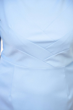 Текстильное платье на подкладке с классической посадкой для любой фигуры Domna 440 голубой - фото 4