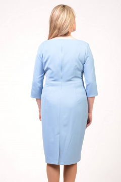 Текстильное платье на подкладке с классической посадкой для любой фигуры Domna 440 голубой - фото 3