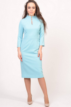 Платье вечернее футляр с разрезом и вырезом на груди Domna 468(170) мята - фото 2