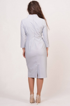 Платье вечернее футляр с глубоким вырезом и шлицей Domna 469(170) серый - фото 2