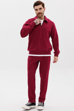 Брюки со стрелками и тонкий свитшот с воротником поло GO M3063/12-01.176-182 - фото 1