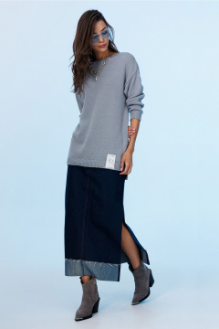 Юбка Butеr 3018 темно-синий - фото 5