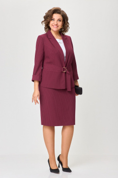 Женский деловой костюм тройка из текстиля БАГРЯНИЦА 5051 - фото 2