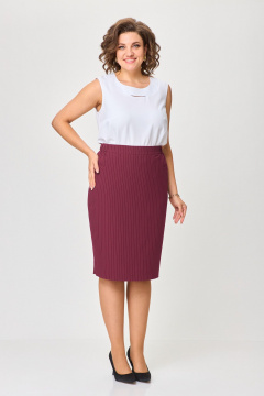 Женский деловой костюм тройка из текстиля БАГРЯНИЦА 5051 - фото 5