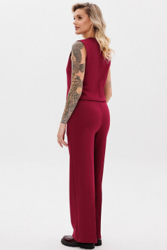 Красный костюм с жилеткой и прямыми брюками GO F3088/12-01 164-170 - фото 3