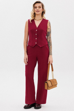 Стильный костюм с жилеткой и брюками из трикотажа GO F3088/12-01.170-176 - фото 1