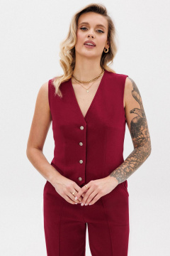 Стильный костюм с жилеткой и брюками из трикотажа GO F3088/12-01.170-176 - фото 2