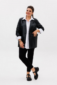 Повседневные брюки с высокой посадкой и зауженным низом Anelli 1439 классика_жанра - фото 3