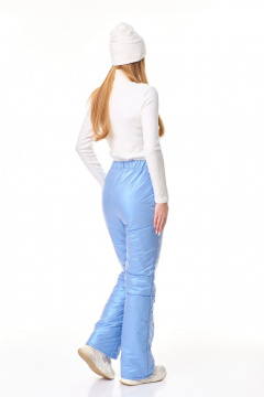 Комплект из утепленных брюк и гольфа из плащёвой ткани T&N 7597 топленое_молоко/голубой_перламутр - фото 2