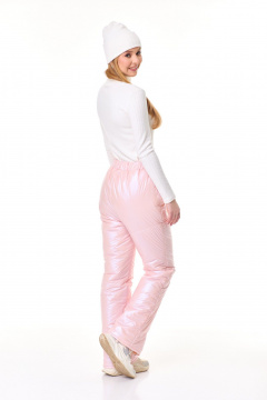 Теплый комплект брюки и водолазка из вискозы и плащёвой ткани T&N 7597 топленое_молоко/розовый_перламутр - фото 5
