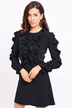 Мини-платье из струящейся ткани с лифом и разрезом Lyushe 4011 - фото 4