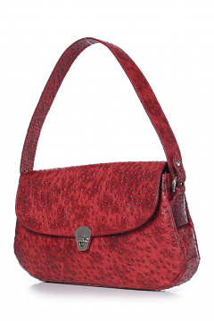 Круглогодичная кожаная сумка красного цвета с ручками Galanteya 41424.24с1285к45 красн/коричн - фото 1